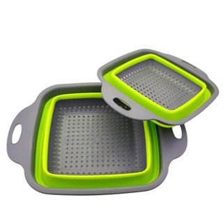 [Giảm Giá] Bộ 2 Rổ Xếp Gọn Vuông Cao Cấp