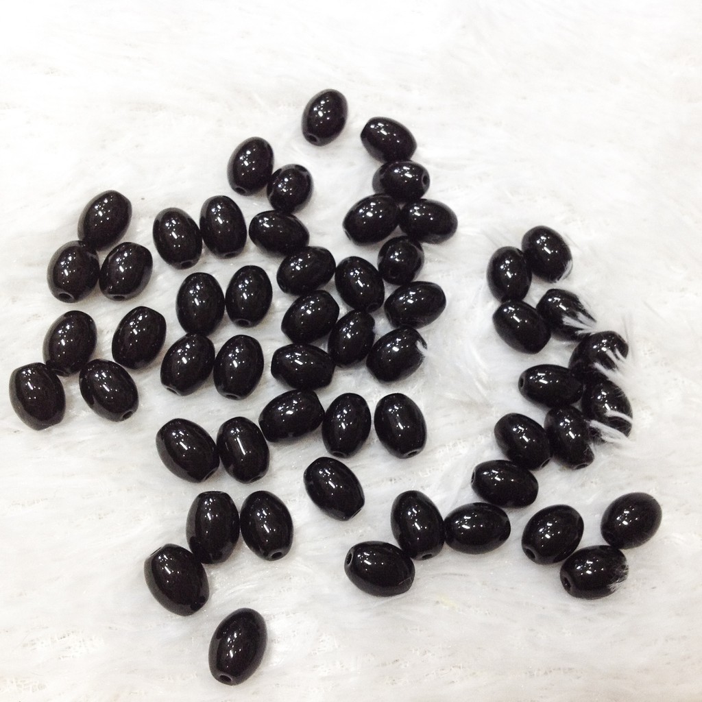 Hạt đá phong thủy dài dùng làm trang sức vòng tay xỏ vòng nhiều màu dễ thương