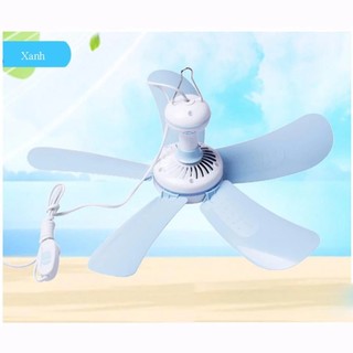 Quạt trần mini 4 hoặc 5 cánh (Xanh)