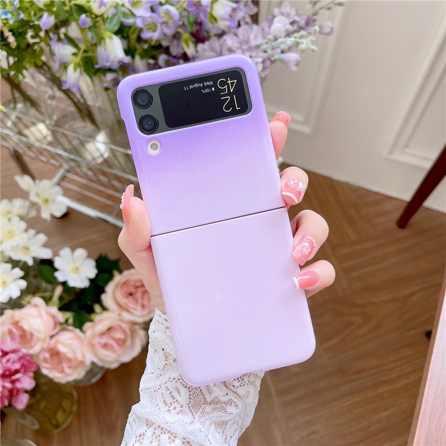 Ốp điện thoại HOCE màu gradient thời trang cho Samsung Galaxy Z Flip 3 5G Z Flip 4 Zflip3 Zflip4