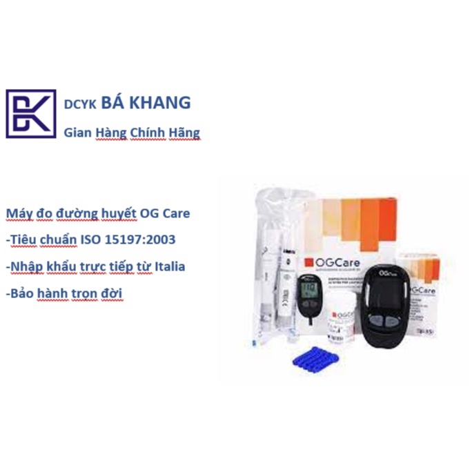 Máy đo đường huyết OG Care tự động nhập mã - tặng 25 que