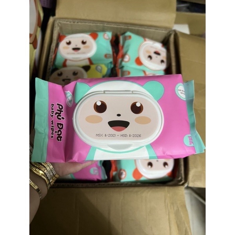 Khăn ướt con ong không mùi 100 miếng