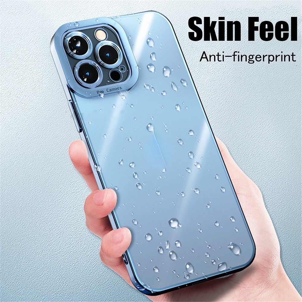 Ốp Điện Thoại TPU Mềm Trong Suốt Mạ Viền Màu Kẹo Sang Trọng Cho iPhone 13 12 11 Pro Max X XR XS Max 6 6s 7 8 Plus SE 2020