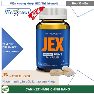 JEX thế hệ mới 30v - Viên uống bổ khớp, tái tạo sụn khớp và xương dưới sụn [ECO GREEN]