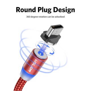 1M Cáp sạc nhanh từ tính kết nối 3 cổng Micro USB/ Type C/ Lightning cho iOS iPhone Android