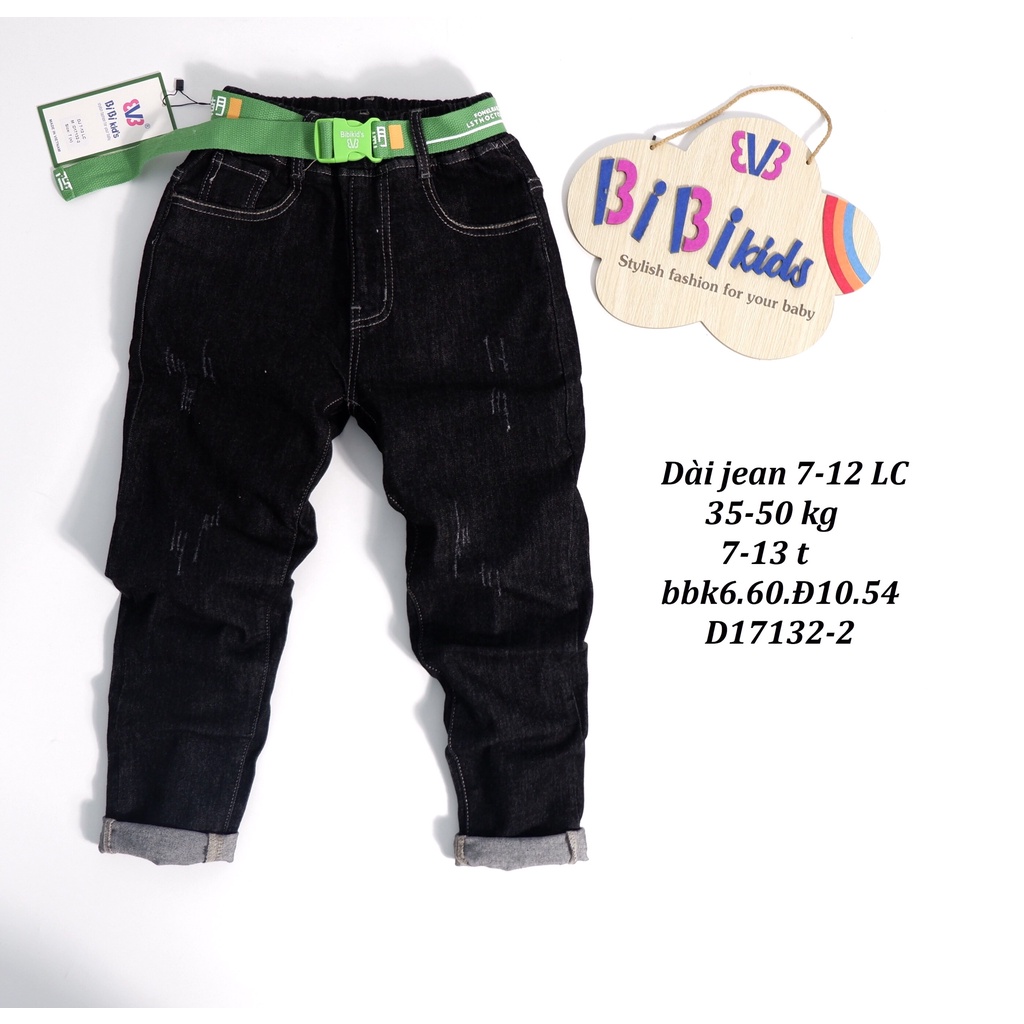 Quần Jean Dài Bé Trai từ 35-50kg (7-13t)