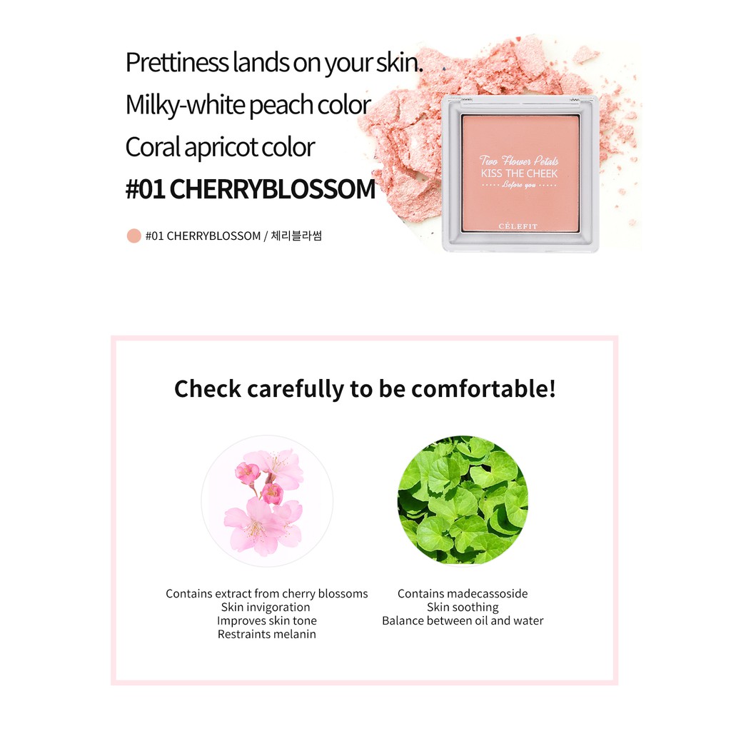 Phấn má hồng Celefit trang điểm 4 sắc tố tùy chọn 6g | BigBuy360 - bigbuy360.vn