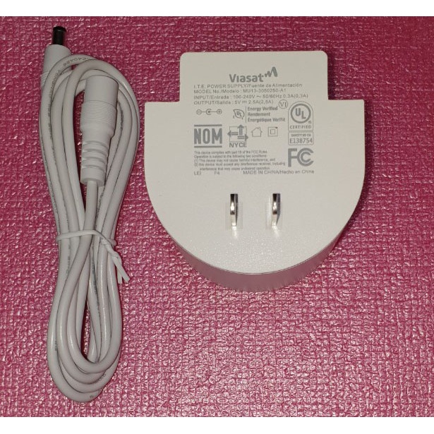 Nguồn VIASAT Trắng 5V/2.5A Xịn Chính Hãng (Kèm dây dài 1.5m)