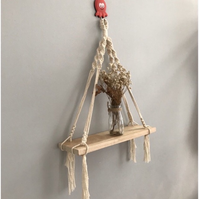 KỆ GỖ TRANG TRÍ HOẠ TIẾT - KỆ GỖ MACRAME