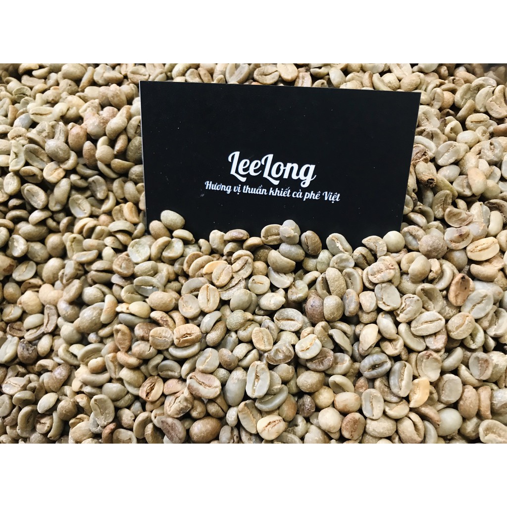 1kg cà phê nhân sống chưa rang Robusta Đắk Lắk / Arabica Cầu Đất