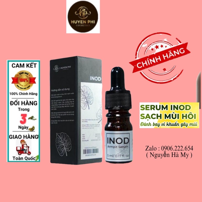 Serum hôi nách  INOD Huyền Phi,tinh dầu hôi nách khử hôi nách, hôi chân, hết thâm sáng da 5ml