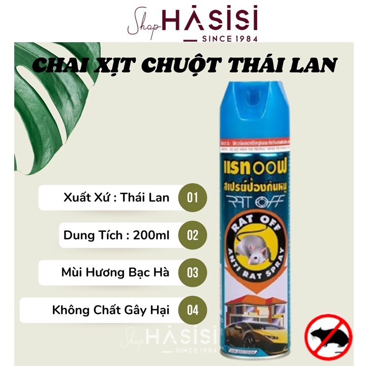 Bình Xịt Đuổi Chuột RATOFF - Anti Rat Spray 200ml