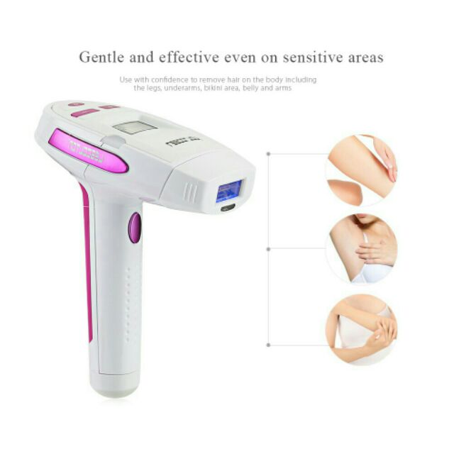 Bộ máy Máy triệt lông trẻ hóa da mini Lobe Moky T-006 tặng gel triệt lông