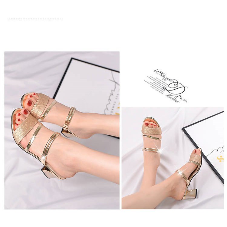 (XẢ KHO) Sandal cao gót nữ xinh đi được 2 kiểu siêu bền , siêu đẹp