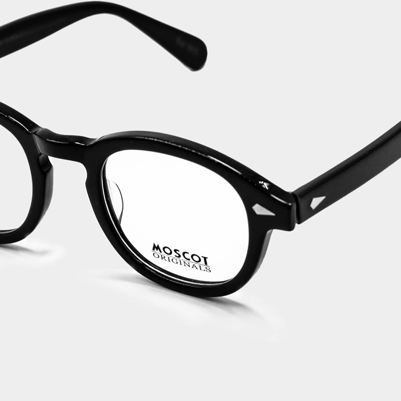 Gọng kính tròn MOSCOT phong cách cổ điển với chất liệu acetate cao cấp lens giả cận chống tia UV400