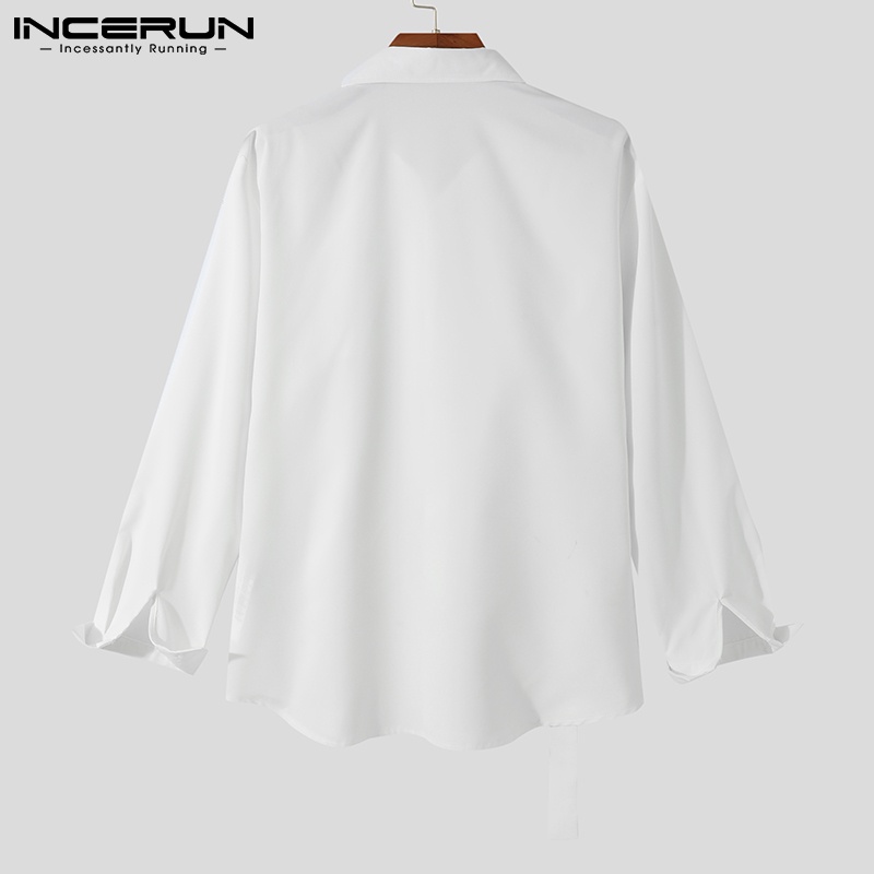 Áo sơ mi INCERUN tay dài thời trang dành cho nam