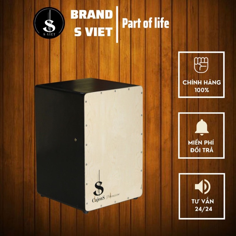 Trống cajon giá rẻ cho học sinh , sinh viên , người mới tập chơi mã SR02, SR03, Sup04