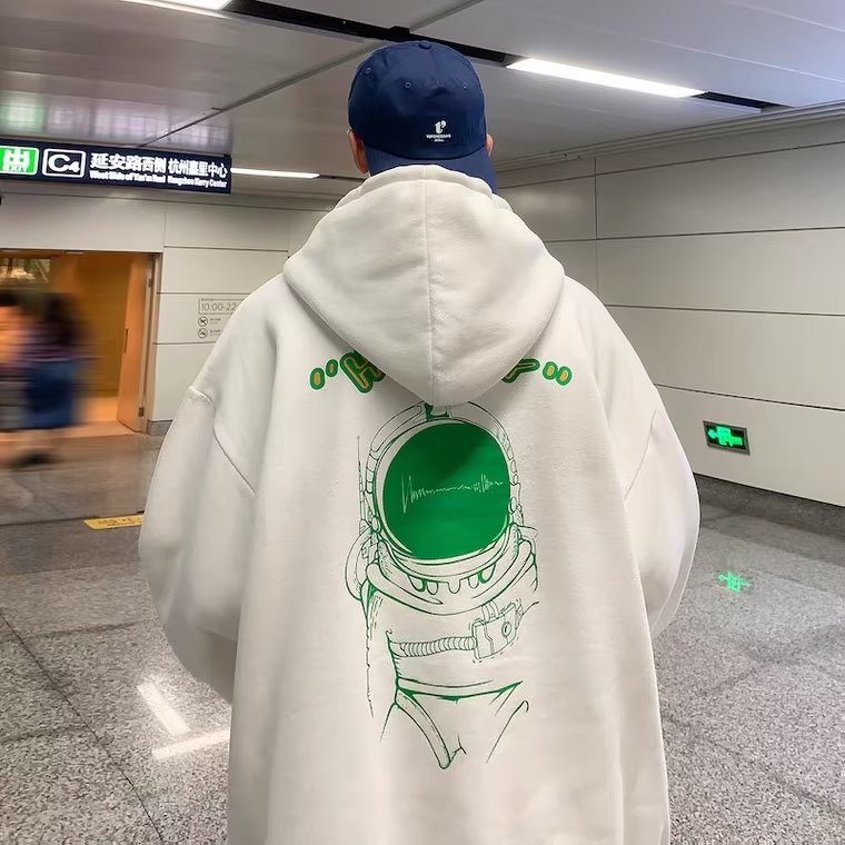 Áo hoodie Dáng Rộng Có In Chữ Thời Trang Phong Cách Hàn Quốc Cho Nam