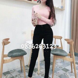 áo hm cổ tim dài tay