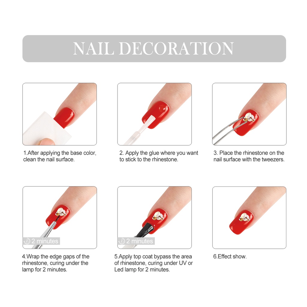 Phụ Kiện Hạt Cườm Lấp Lánh Trang Trí Móng Tay