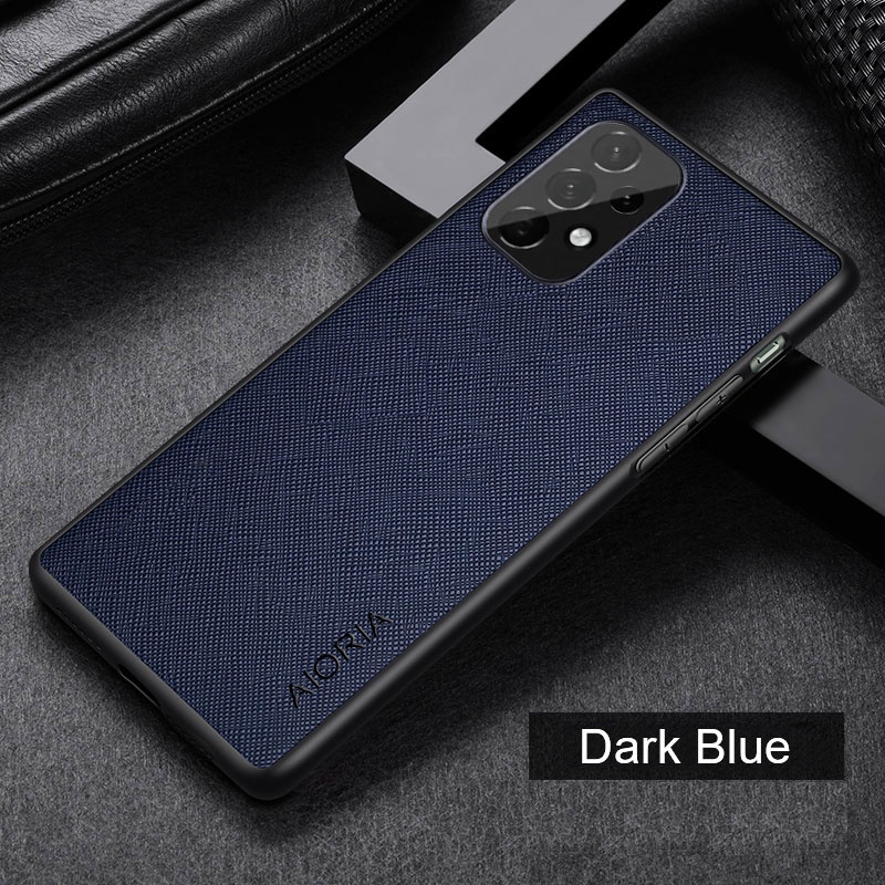 Ốp Bao Da Điện Thoại pu tpu Bảo Vệ camera Họa Tiết Đan Chéo Thanh Lịch Cho samsung galaxy a33 a53 5g Ốp