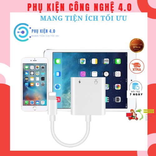 Jack chuyển đổi 2 cổng vừa sạc vừa cắm tai nghe cho iphone hàng chính hãng lỗi 1 đổi 1 của Phụ Kiện 4.0