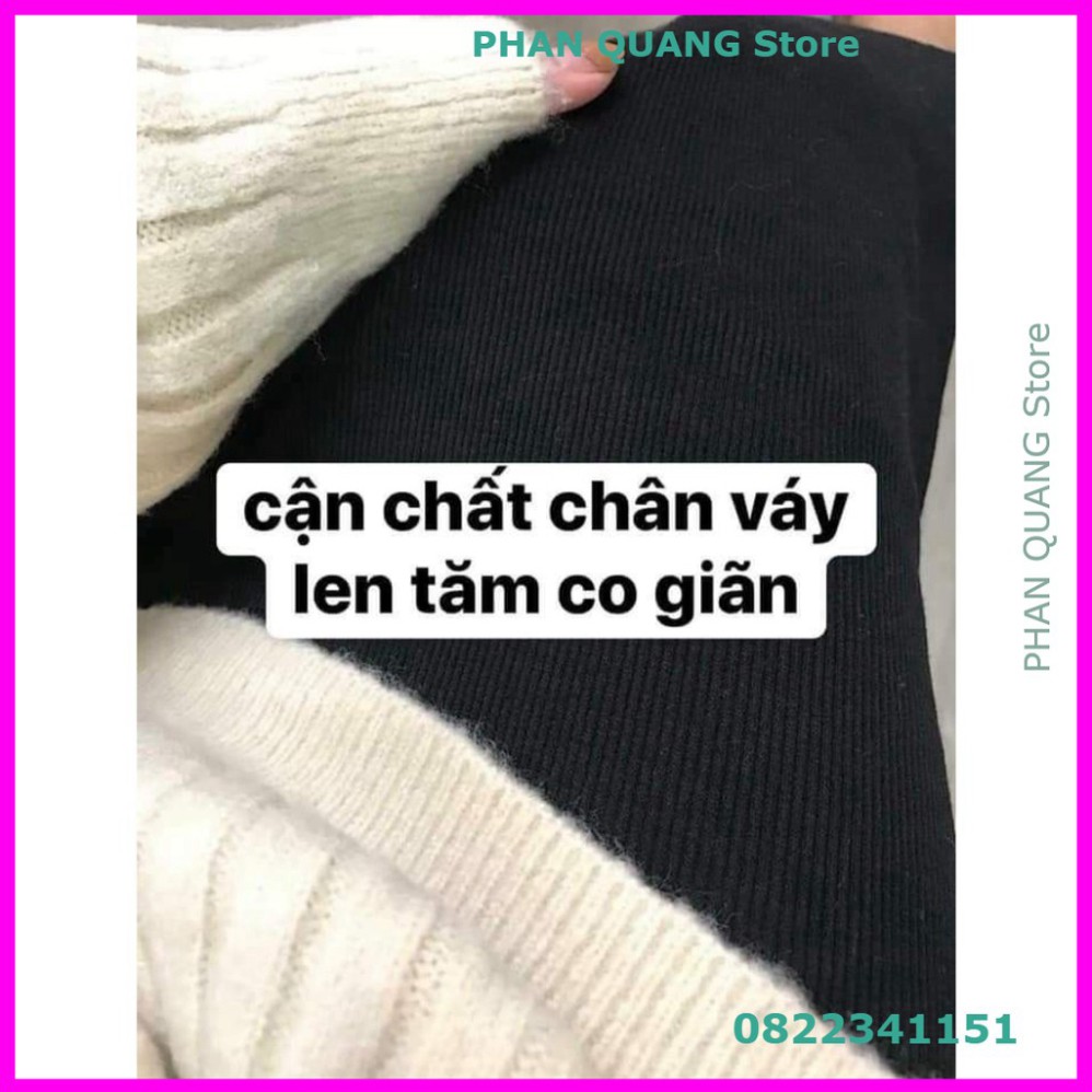 👗 CHÂN VÁY LEN TĂM MIDI DÁNG DÀI - CHÂN VÁY XẺ TÀ ULZZANG - (Sp sẵn) PQ-Shop