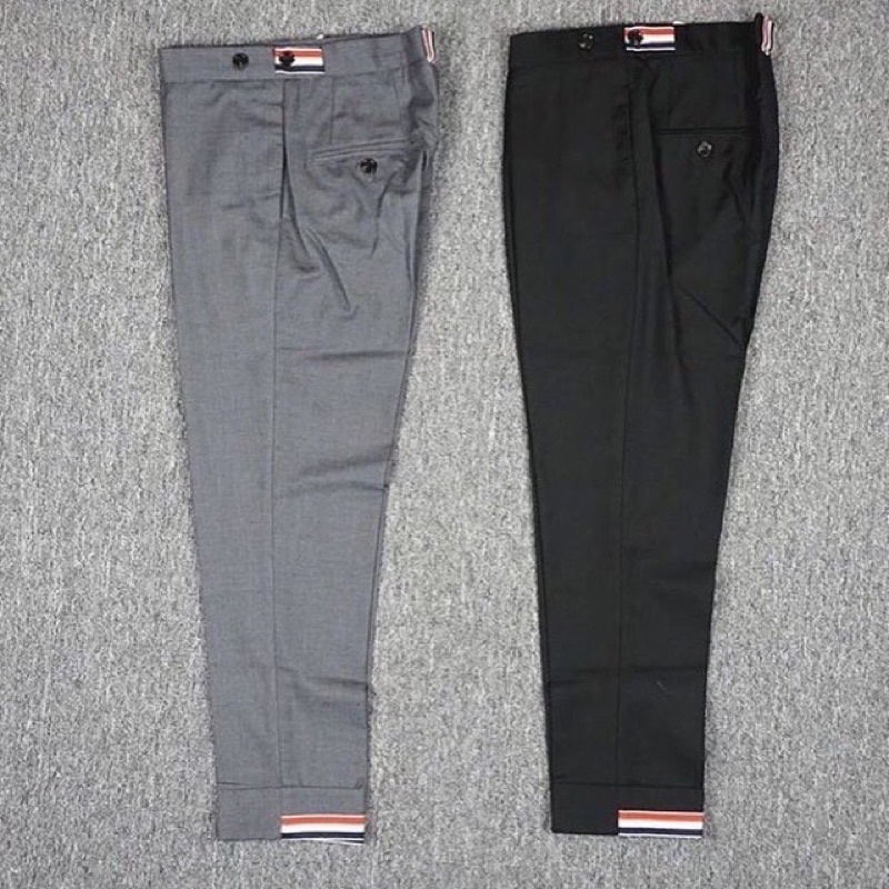 TB - QUẦN ÂU NAM NỮ CHINO PANTS, ĐEN VÀ XÁM, VIỀN LAI/ GẤU QUẦN, ĐỦ TAGS, CAO CẤP, CỜ SAU LƯNG, MENSWEAR WOMENSWEAR PANT