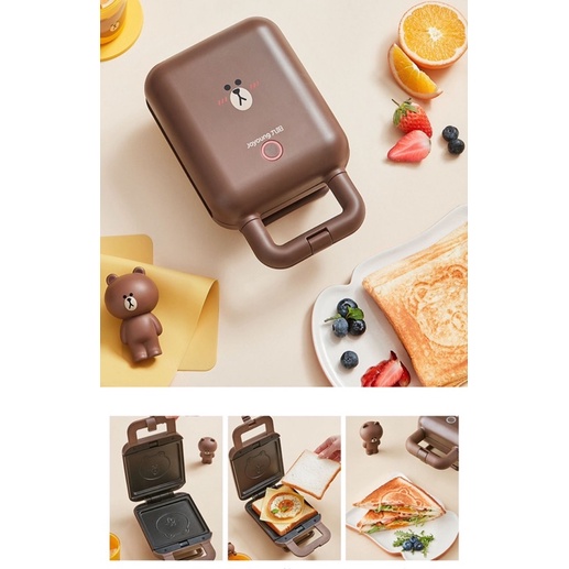 Máy Làm Bánh Kẹp Sandwich JoYoung Line Friends, Máy Kẹp Nướng Bánh Mỳ Cao Cấp