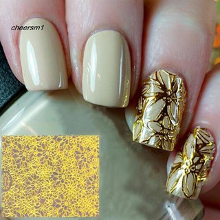 CHE♥Embossing 3D Nail Art Stickers blooming Flower Decal DIY Fingernail Decoration