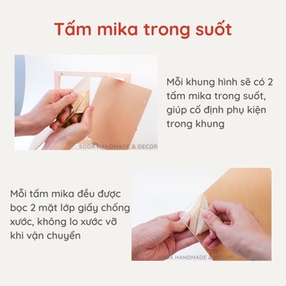 (Ảnh thật kèm Clip) Khung ảnh/Khung gỗ trong suốt
