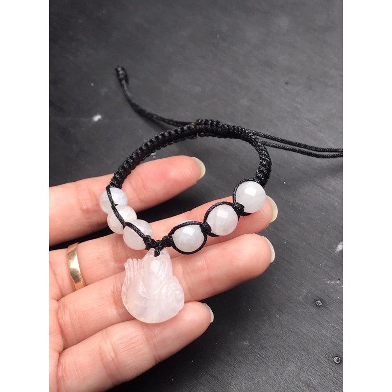 vòng tay moonstone handmade mix hồ ly xinh xắn
