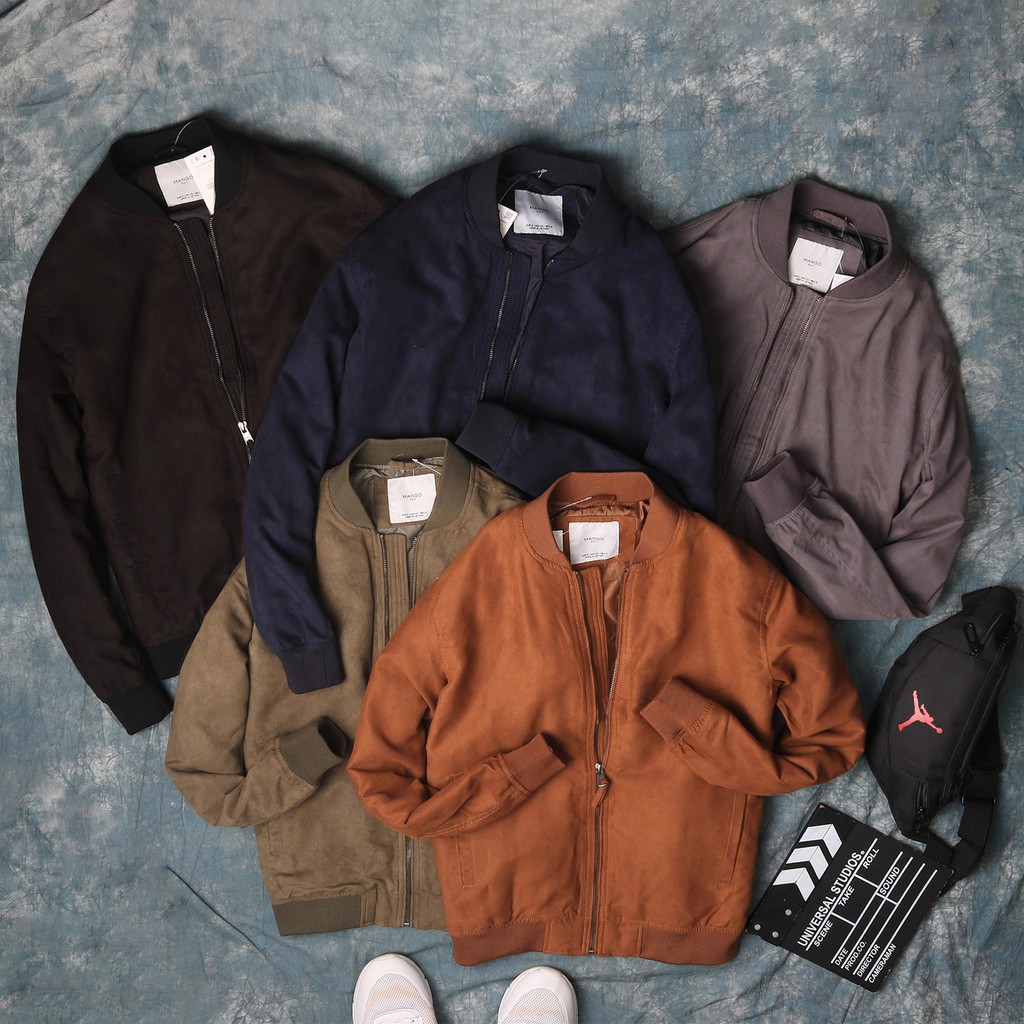 Áo khoác Bomber da lộn MG man VNXK