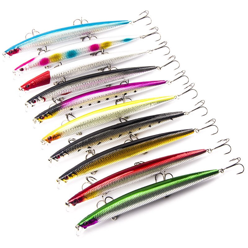 Mồi Câu Cá Giả Bằng Nhựa Cứng 18cm/26g 0.5-1.5M Kèm 4 Mồi Câu# Mồi Câu Cá Nhân Tạo Móc