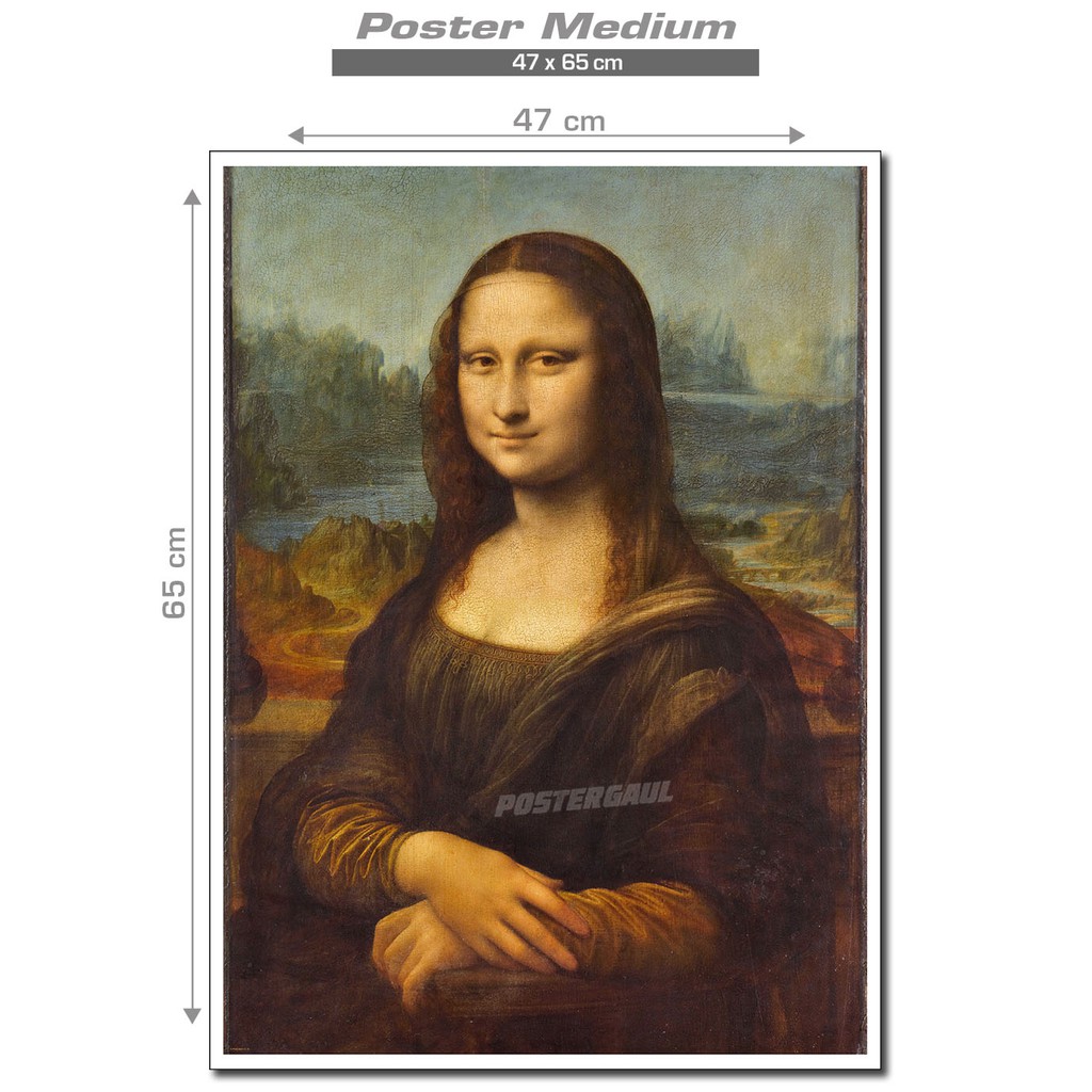 Tranh Treo Tường In Hình Mona Lisa Fjp43-47 X 65 cm