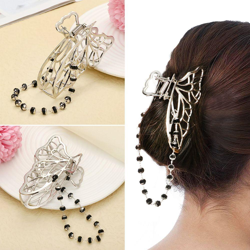 Kẹp Tóc Hình Bướm / Cá Mập Chống Trượt Thời Trang Thanh Lịch
