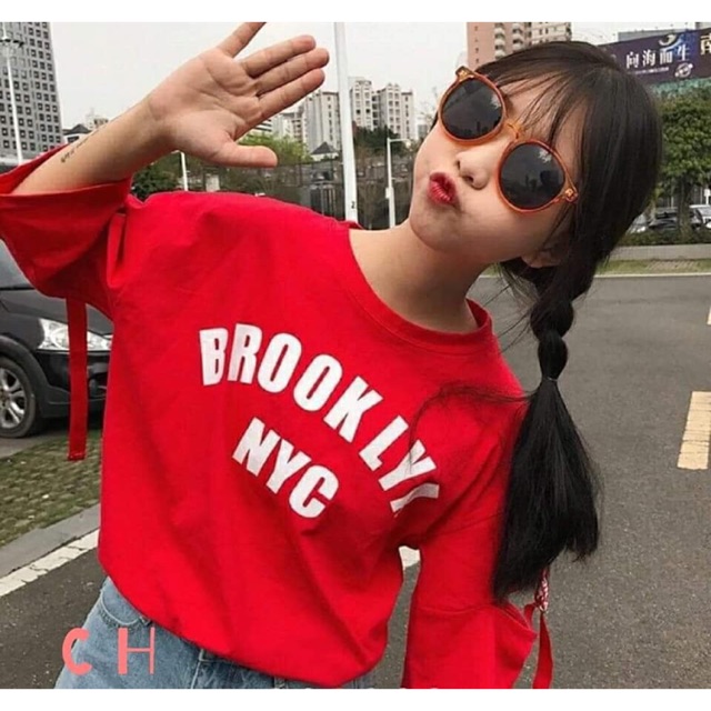 Áo rách tay dây chữ NYC