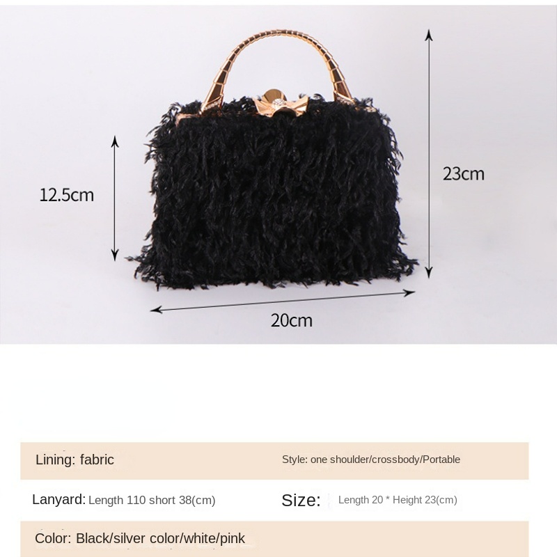 Túi Xách Lông Vũ 2022 Thời Trang Dành Cho Nữ