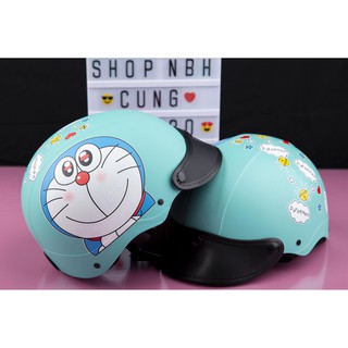 MŨ BẢO HIỂM DORAEMON MẮT LONG LANH