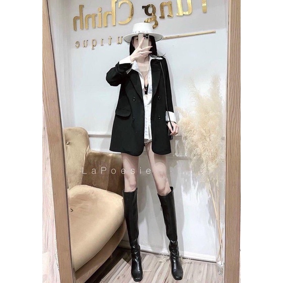 Áo blazer nữ áo vest dài tay khoác ngoài freesize phong cách hàn quốc