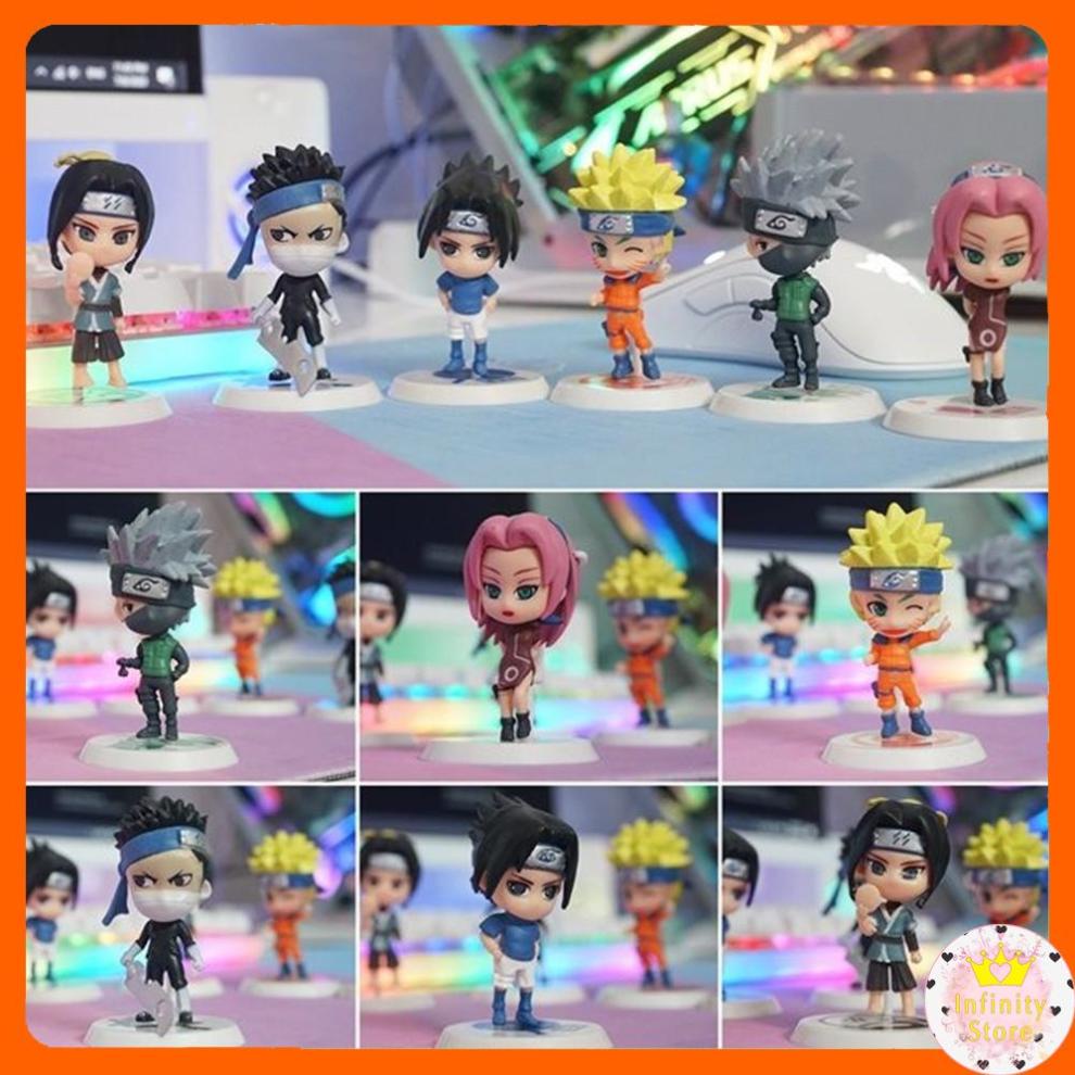 BỘ 6 MÔ HÌNH NARUTO CHIBI KUTE CỰC ĐẸP INFINY DECOR