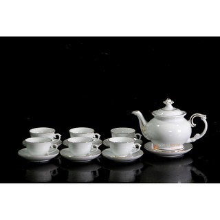 Ấm Chén Đài Các Vẽ Chỉ Vàng Kim 600ml Quà tặng tân gia, bố vợ quá tuyệt vời