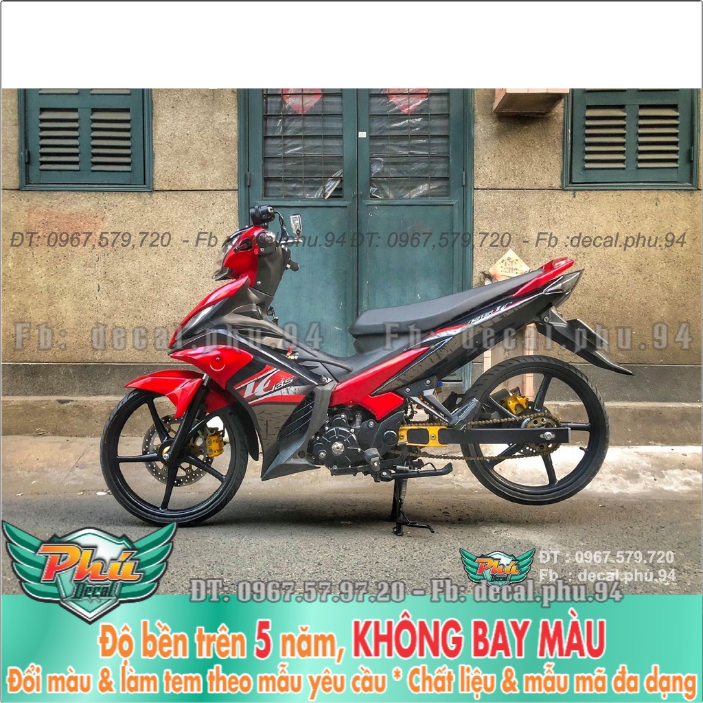 Tem Rời Exciter 135 Lc đỏ đen Mới (K) -1