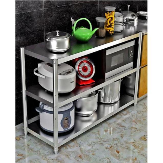 Kệ Để Đồ Nhà Bếp Inox, Giá Đựng Đồ Để Lò Vi Sóng, Lò Nướng, Trang Trí Phòng Khách Gọn Gàng