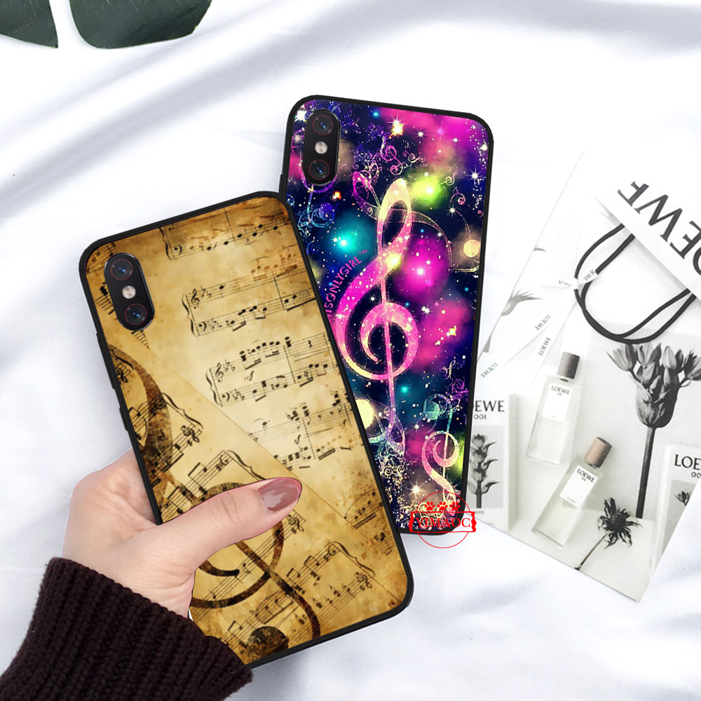 Xiaomi Mi 11i 11 Ultra Poco F3 Redmi K40 Note 9 10 Pro Max Soft Case 227C old musical note Music