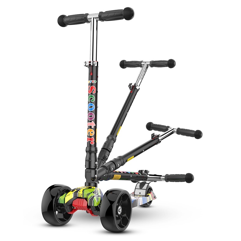 Xe Trượt Scooter Cho Bé, Bánh PU Phát Sáng – Khung Xe Chắc Chắn, Trọng Lượng 3,1kg, Phù Hợp Cho Bé Từ 2 đến 15 Tuổi