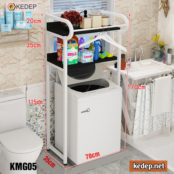 Kệ để máy giặt lồng ngang 1 tầng KMG05
