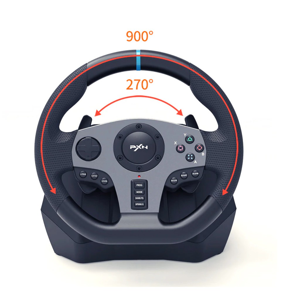 Vô lăng chơi game PXN V9 Gaming Racing Wheel - Vô lăng 270/900 độ , pedal chân côn , số sàn 7 cấp , Có RUNG | BigBuy360 - bigbuy360.vn