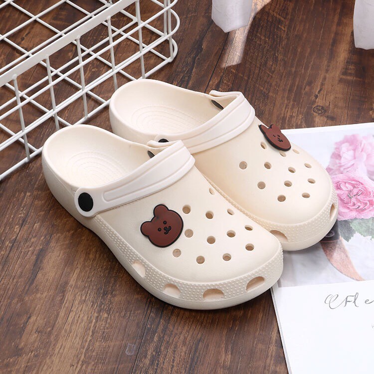 (Sẵn) Dép sục nam nữ (tặng kèm sticker dâu hoặc gấu)