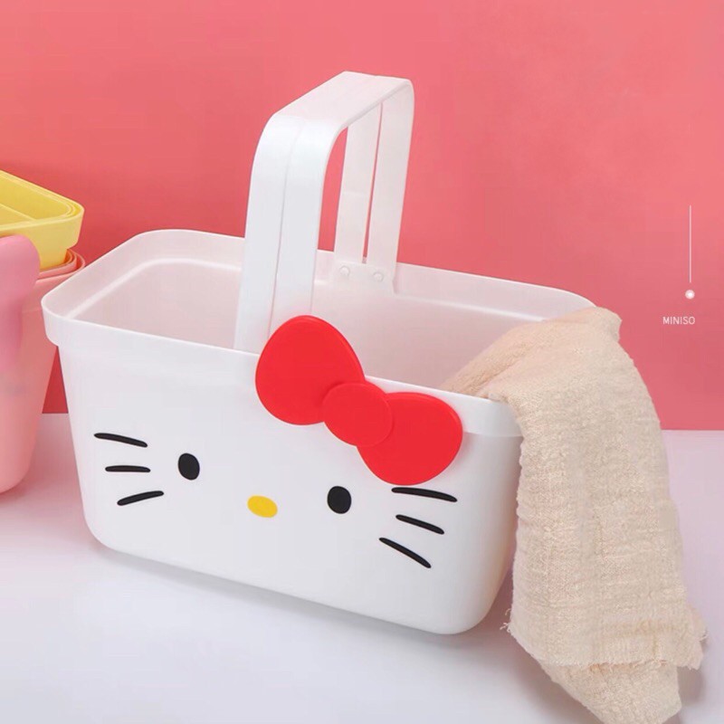 [ẢNH THẬT] Giỏ đựng đồ Sanrio Cinnamoroll Hello Kitty Pompompurin My Melody - BST Sanrio Miniso